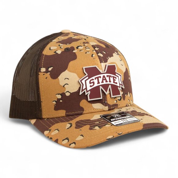Mississippi State Bulldogs 3D Snapback Trucker Hat- Desert Camo/ Brown - Picture 1 of 3